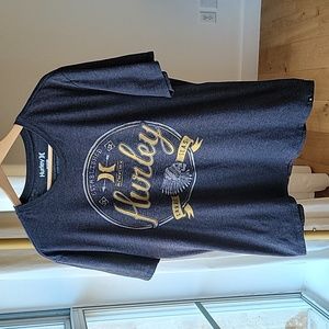 Hurley Graphic Lightweight Short Sleeve Dark Gray T- Shirt Size L